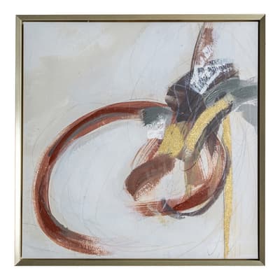Shibu Abstract 74x74cm Framed Canvas