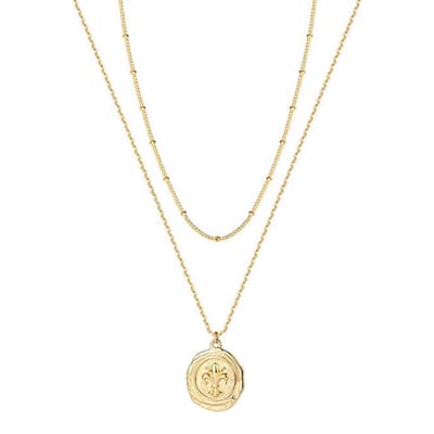 18K Gold Plated Double Layer Necklace