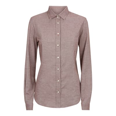 Burgundy Winchcombe Cotton Shirt