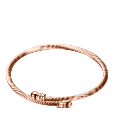 18K Rose Gold Plated Texture Bangle