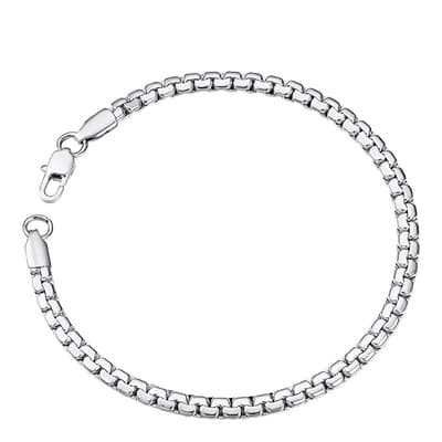 Silver Plated Box Link Bracelet