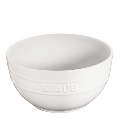 Pure White Ceramic Bowl 17cm