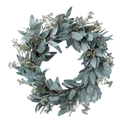 Frosted Eucalyptus Leaf Wreath, 50cm