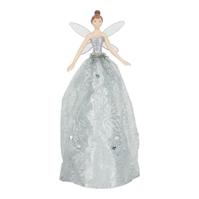 Glitter Tree Top Fairy, Silver