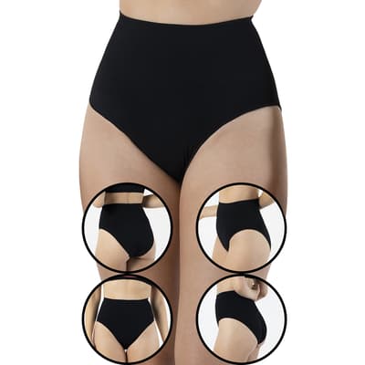 4 Pack Black Seamless Shaping Brief
