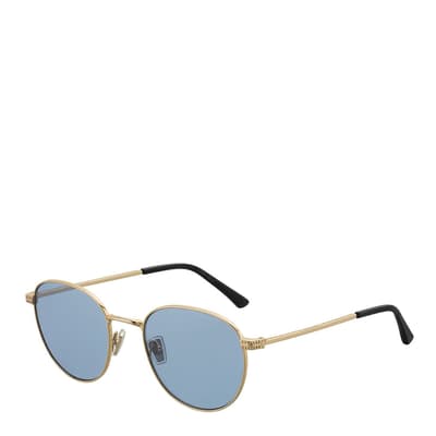 Unisex Blue/Gold Sunglasses 53mm