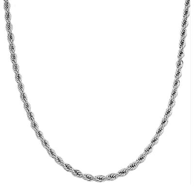 Silver Plated Twist Chain Necklace
