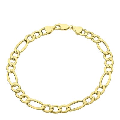 18K Gold Plated Figaro Link Bracelet