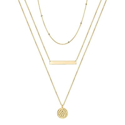 18K Gold Plated Multi Layer Y Necklace