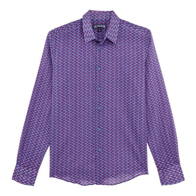 Purple Marbella Cotton Shirt