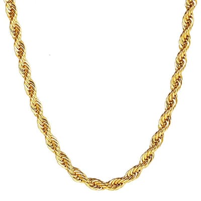 18K Gold Plated Twist Necklace