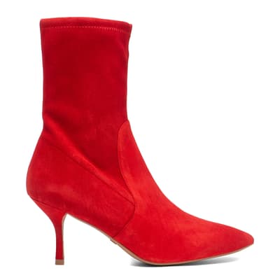 Ruby Red Yvonne 75 Suede Heeled Boots