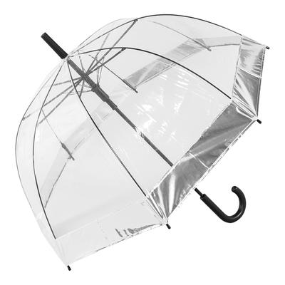 Transparent / Silver Border Birdcage Umbrella