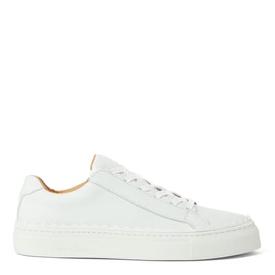 White Ziva Scallop Sneakers