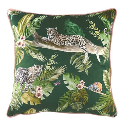 Jungle Leopard Filled Cushion, 43x43cm