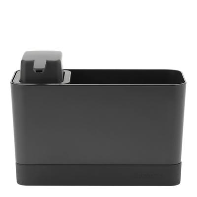 Dark Grey Sink Organiser Set, Sink Organiser and Soap Dispenser