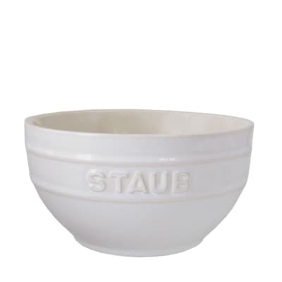 Ivory White Ceramic Bowl, 14cm