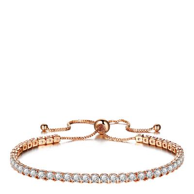 18K Rose Gold Plated Adjustable CZ Bracelet