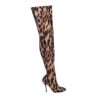 Leopard Stretch Shiloh Over The Knee Boots
