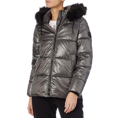 Women's Grey Short Core Puffer Coat