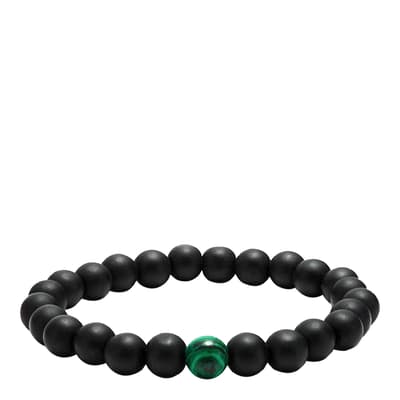 Green/Black Onyx & Malachite Bracelet