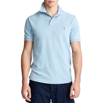 Bright Blue Custom Slim Fit Polo Shirt