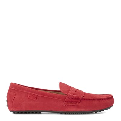 Red Sport Wes Suede Leather Loafers