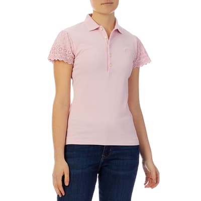 Pink Slim Stretch Polo Shirt