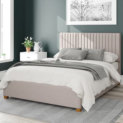 Grant Eire Linen Double Ottoman Bed, Off White