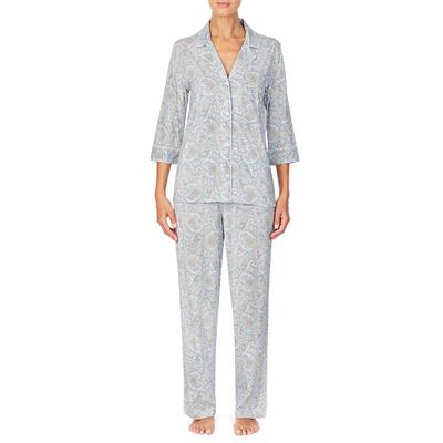 Blue Classic Cotton Blend Pyjama Set