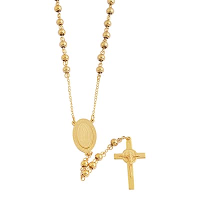 18K Gold Plated Rosary Necklace