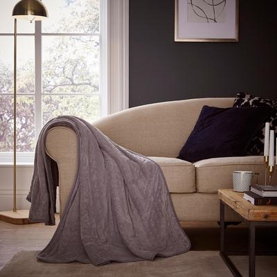 Comfort Control Heated Throw, Grey