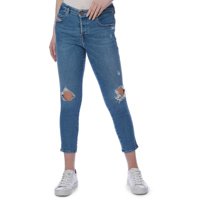 Light Blue Babhila Slim-Skinny Distressed Jeans