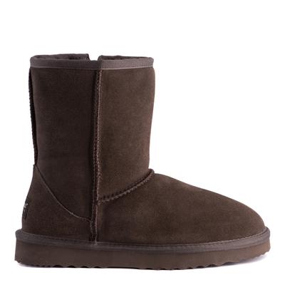 Chocolate Bronte Mid Zip Up Sheepskin Boot