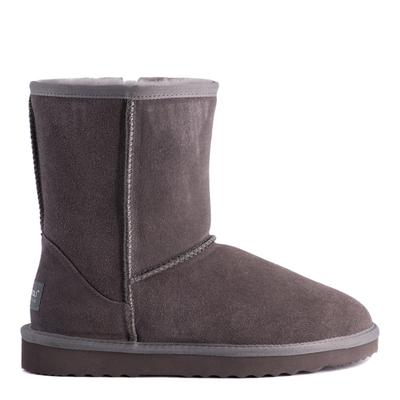 Grey Bronte Mid Zip Up Sheepskin Boot