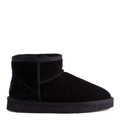 Unisex Black Bondi Short Sheepskin Ankle Boot