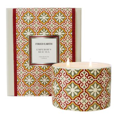 Ceramic Emperors Red Tea 2 Wick Candle