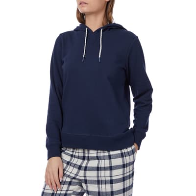 Navy Hooded Lounge Top