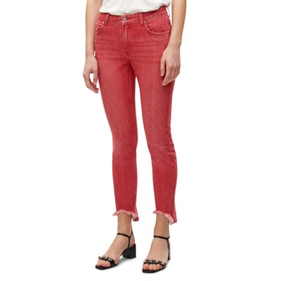 Red Skinny Cotton Jeans