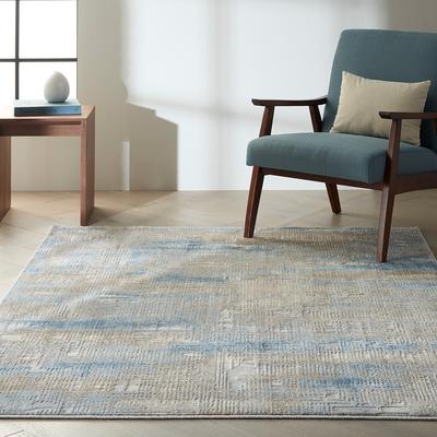  Rush Rug, Blue/Beige, 1.83x1.22m