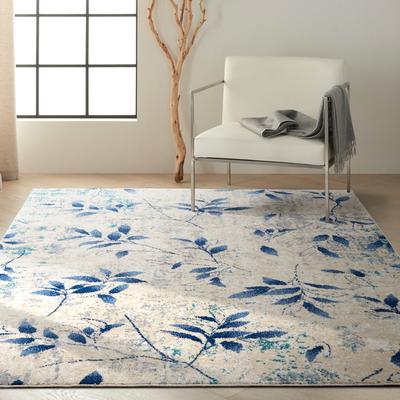 River Flow 221x160cm Rug, Beige/Navy