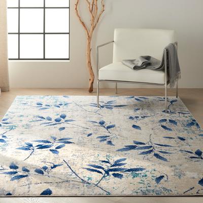 River Flow Rug, Beige/Navy, 2.21x1.6m