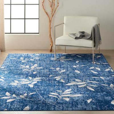 River Flow Rug, Navy Ivory, 2.21x1.6m