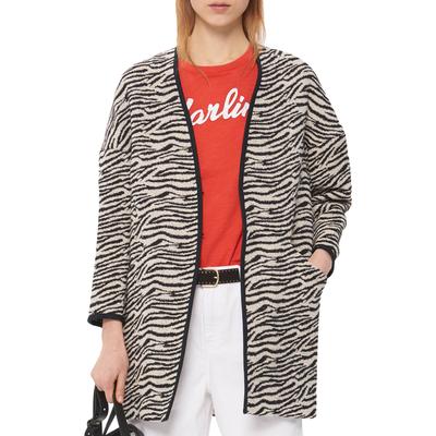 White/Black Zebra Print Coat