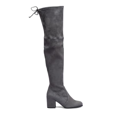 Grey Suede Tieland Over The Knee Boots