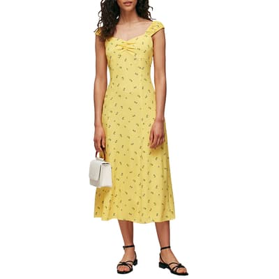 Yellow/Multi Forget Me Not Print Dress