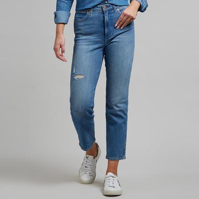 Light Blue Retro Straight Stretch Jeans