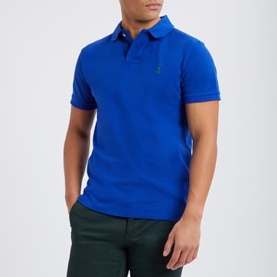 Royal Blue Custom Slim Fit Polo Shirt
