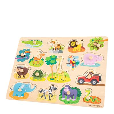 16 Piece Safari Peg Puzzle