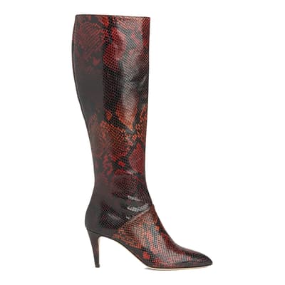 Merlot Leather Gini Knee Boots
